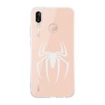 Manitoba Huawei P20 Lite Uyumlu Örümcek Logo Tasarımlı Baskılı Şeffaf Telefon Kılıfı