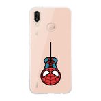 Manitoba Huawei P20 Lite Uyumlu Örümcek Tasarımlı Baskılı Şeffaf Silikon Telefon Kılıfı