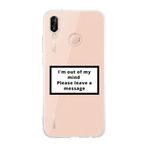Manitoba Huawei P20 Lite Uyumlu Out Of Mind Tasarımlı Şeffaf Telefon Kılıfı, Çok Renkli
