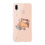 Manitoba Huawei P20 Lite Uyumlu Sevimli Kedi Tasarımlı Baskılı Şeffaf Telefon Kılıfı