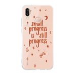 Manitoba Huawei P20 Lite Uyumlu Small Progress Tasarımlı Şeffaf Telefon Kılıfı, Çok Renkli