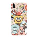Manitoba Huawei P20 Lite Uyumlu SpongeBob Tasarımlı Baskılı Şeffaf Telefon Kılıfı