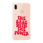Manitoba Huawei P20 Lite Uyumlu The Power Tasarımlı Şeffaf Telefon Kılıfı, Çok Renkli