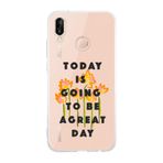 Manitoba Huawei P20 Lite Uyumlu Today Is Going To Tasarımlı Şeffaf Telefon Kılıfı, Çok Renkli