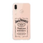 Manitoba Huawei P20 Lite Uyumlu Whiskey Tasarımlı Şeffaf Telefon Kılıfı, Silikon, Çok Renkli