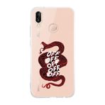 Manitoba Huawei P20 Lite Uyumlu Yılan Tasarımlı Baskılı Şeffaf Telefon Kılıfı