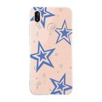 Manitoba Huawei P20 Lite Uyumlu Yıldız Tasarımlı Baskılı Şeffaf Silikon Telefon Kılıfı