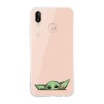 Manitoba Huawei P20 Lite Uyumlu Yoda Tasarımlı Baskılı Şeffaf Telefon Kılıfı