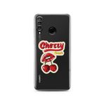 Manitoba Huawei P30 Lite ile Uyumlu Baskılı Yumuşak Silikon Şeffaf Telefon Kılıfı, Cherry Bomb Desen