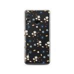 Manitoba Huawei P30 Lite ile Uyumlu Baskılı Yumuşak Silikon Şeffaf Telefon Kılıfı, Çiçek Desen