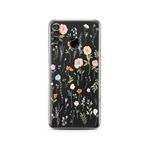 Manitoba Huawei P30 Lite ile Uyumlu Baskılı Yumuşak Silikon Şeffaf Telefon Kılıfı, Çiçek Deseni