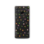 Manitoba Huawei P30 Lite ile Uyumlu Baskılı Yumuşak Silikon Şeffaf Telefon Kılıfı, Çiçek ve Arı Deseni