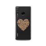Manitoba Huawei P30 Lite ile Uyumlu Baskılı Yumuşak Silikon Şeffaf Telefon Kılıfı, Leopar Desen