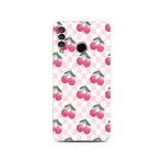 Manitoba Huawei P30 Lite ile Uyumlu Baskılı Yumuşak Silikon Şeffaf Telefon Kılıfı, Pembe Çiçek Desen