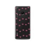 Manitoba Huawei P30 Lite ile Uyumlu Baskılı Yumuşak Silikon Şeffaf Telefon Kılıfı, Pembe Pati Deseni