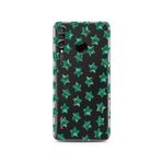 Manitoba Huawei P30 Lite ile Uyumlu Baskılı Yumuşak Silikon Şeffaf Telefon Kılıfı, Yeşil Yıldız Desen