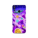 Manitoba Huawei P30 Lite ile Uyumlu Baskılı Yumuşak Silikon Telefon Kılıfı, Mor