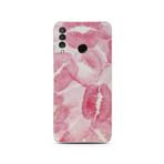 Manitoba Huawei P30 Lite ile Uyumlu Baskılı Yumuşak Silikon Telefon Kılıfı, Pembe Desen