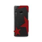 Manitoba Huawei P30 Lite ile Uyumlu Baskılı Yumuşak Silikon Telefon Kılıfı, Siyah-Kırmızı