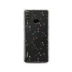 Manitoba Huawei P30 Lite ile Uyumlu Çiçekler Tasarımlı Baskılı Şeffaf Silikon Telefon Kılıfı
