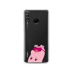 Manitoba Huawei P30 Lite ile Uyumlu Sevimli Domuz Tasarımlı Baskılı Şeffaf Telefon Kılıfı