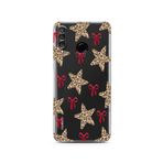 Manitoba Huawei P30 Lite ile Uyumlu Yıldız ve Fiyonk Tasarımlı Baskılı Şeffaf Telefon Kılıfı