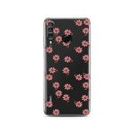Manitoba Huawei P30 Lite Uyumlu Baskılı Yumuşak Silikon Şeffaf Telefon Kılıfı, Çiçek Desen, Pembe