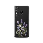 Manitoba Huawei P30 Lite Uyumlu Baskılı Yumuşak Silikon Şeffaf Telefon Kılıfı, Çiçek Deseni