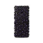 Manitoba Huawei P30 Lite Uyumlu Baskılı Yumuşak Silikon Telefon Kılıfı, Leopar Desen, Siyah-Mor
