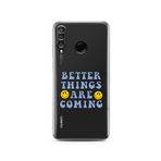 Manitoba Huawei P30 Lite Uyumlu Better Things Tasarımlı Baskılı Şeffaf Telefon Kılıfı, Çok Renkli