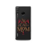 Manitoba Huawei P30 Lite Uyumlu Cat Mom Tasarımlı Baskılı Şeffaf Telefon Kılıfı