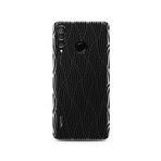 Manitoba Huawei P30 Lite Uyumlu Dalgalı Şekiller Tasarımlı Baskılı Şeffaf Telefon Kılıfı, Silikon, Çok Renkli