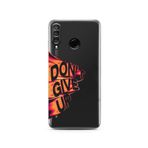 Manitoba Huawei P30 Lite Uyumlu Dont Give Up Tasarımlı Baskılı Şeffaf Telefon Kılıfı, Çok Renkli