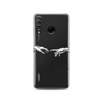 Manitoba Huawei P30 Lite Uyumlu Eller Tasarımlı Baskılı Şeffaf Telefon Kılıfı, Çok Renkli