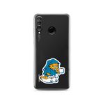 Manitoba Huawei P30 Lite Uyumlu Garfield Tasarımlı Baskılı Şeffaf Telefon Kılıfı, Silikon, Çok Renkli