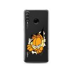 Manitoba Huawei P30 Lite Uyumlu Garfield Tasarımlı Baskılı Şeffaf Telefon Kılıfı