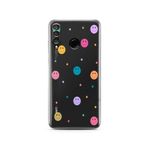 Manitoba Huawei P30 Lite Uyumlu Gülen Yüz ve Yıldızlar Tasarımlı Baskılı Şeffaf Telefon Kılıfı