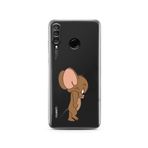 Manitoba Huawei P30 Lite Uyumlu Jerry Tasarımlı Baskılı Şeffaf Telefon Kılıfı, Silikon, Çok Renkli