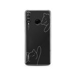 Manitoba Huawei P30 Lite Uyumlu Kediler Tasarımlı Baskılı Şeffaf Telefon Kılıfı