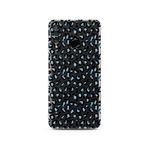 Manitoba Huawei P30 Lite Uyumlu Leopar Desen Tasarımlı Baskılı Şeffaf Telefon Kılıfı, Mavi-Siyah