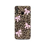 Manitoba Huawei P30 Lite Uyumlu Leopar ve Fiyonk Tasarımlı Baskılı Şeffaf Telefon Kılıfı