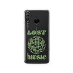 Manitoba Huawei P30 Lite Uyumlu Lost Music Tasarımlı Baskılı Şeffaf Telefon Kılıfı, Çok Renkli