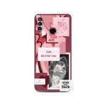 Manitoba Huawei P30 Lite Uyumlu Love Your Self Tasarımlı Baskılı Şeffaf Telefon Kılıfı, Çok Renkli