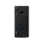 Manitoba Huawei P30 Lite Uyumlu Mavi Kirazlar Tasarımlı Baskılı Şeffaf Telefon Kılıfı