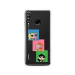 Manitoba Huawei P30 Lite Uyumlu Powerpuff Girls Tasarımlı Baskılı Şeffaf Telefon Kılıfı, Çok Renkli