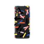 Manitoba Huawei P30 Lite Uyumlu Sanatsal Şekiller Tasarımlı Baskılı Şeffaf Telefon Kılıfı, Çok Renkli