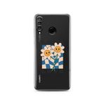 Manitoba Huawei P30 Lite Uyumlu Sevimli Çiçekler Tasarımlı Baskılı Şeffaf Telefon Kılıfı