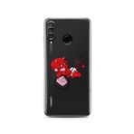 Manitoba Huawei P30 Lite Uyumlu Sevimli Minik Şeytan Tasarımlı Baskılı Şeffaf Telefon Kılıfı, Çok Renkli