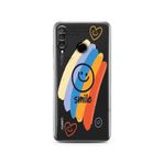 Manitoba Huawei P30 Lite Uyumlu Smile Tasarımlı Baskılı Şeffaf Telefon Kılıfı, Çok Renkli