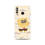 Manitoba Huawei P30 Lite Uyumlu SpongeBob Tasarımlı Baskılı Şeffaf Silikon Telefon Kılıfı